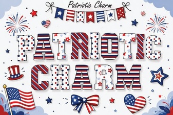Patriotic Charm Font for Creative Design Projects