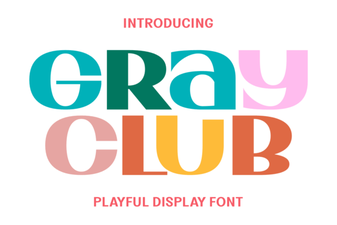 Creative Gray Club Font Design Ideas for Modern Projects